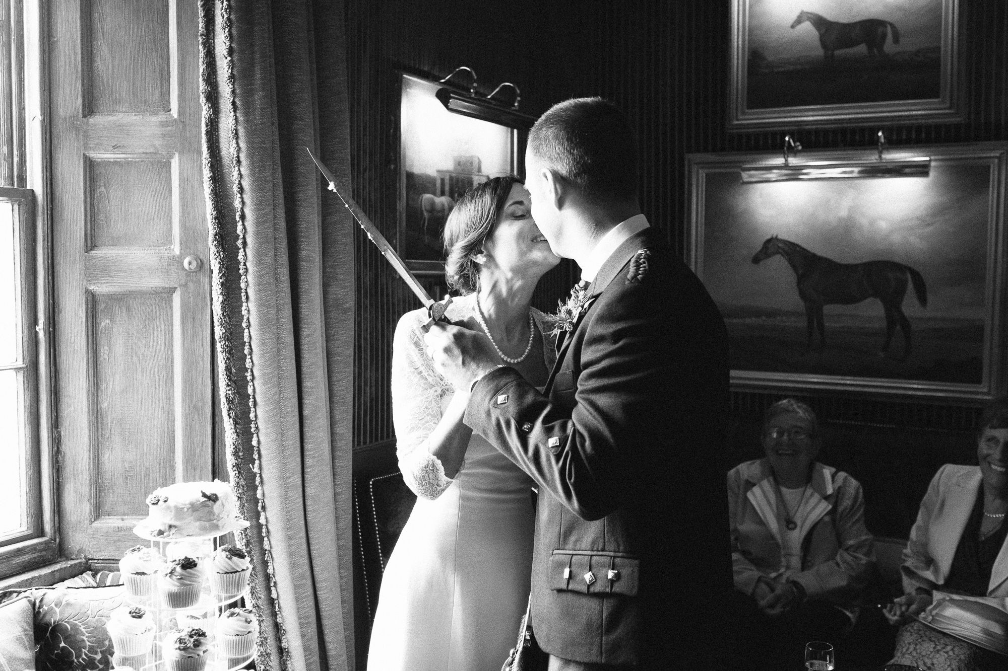 Cutting the cake at Prestonfield House