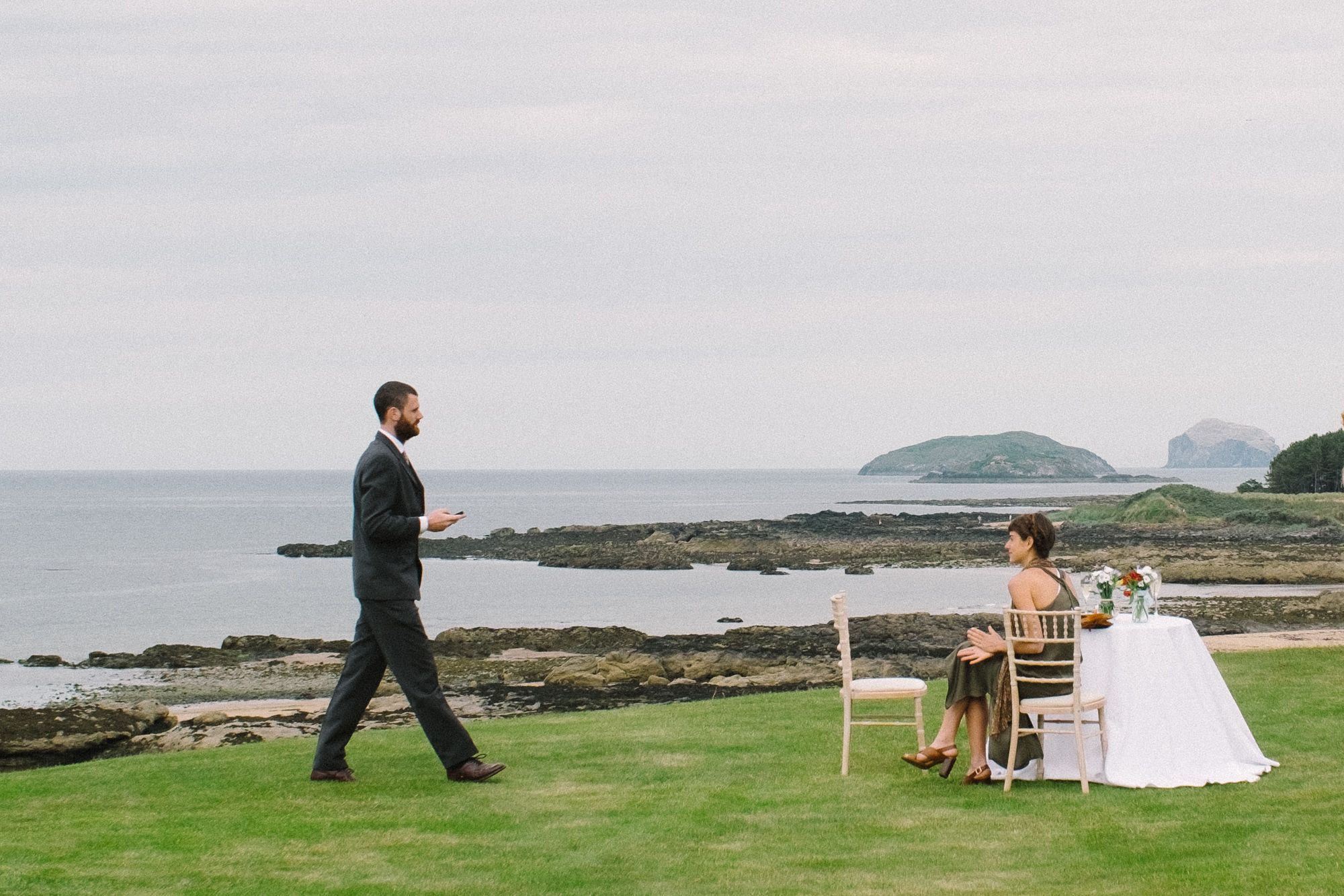 East Lothian coastline seaside wedding at Archerfield House