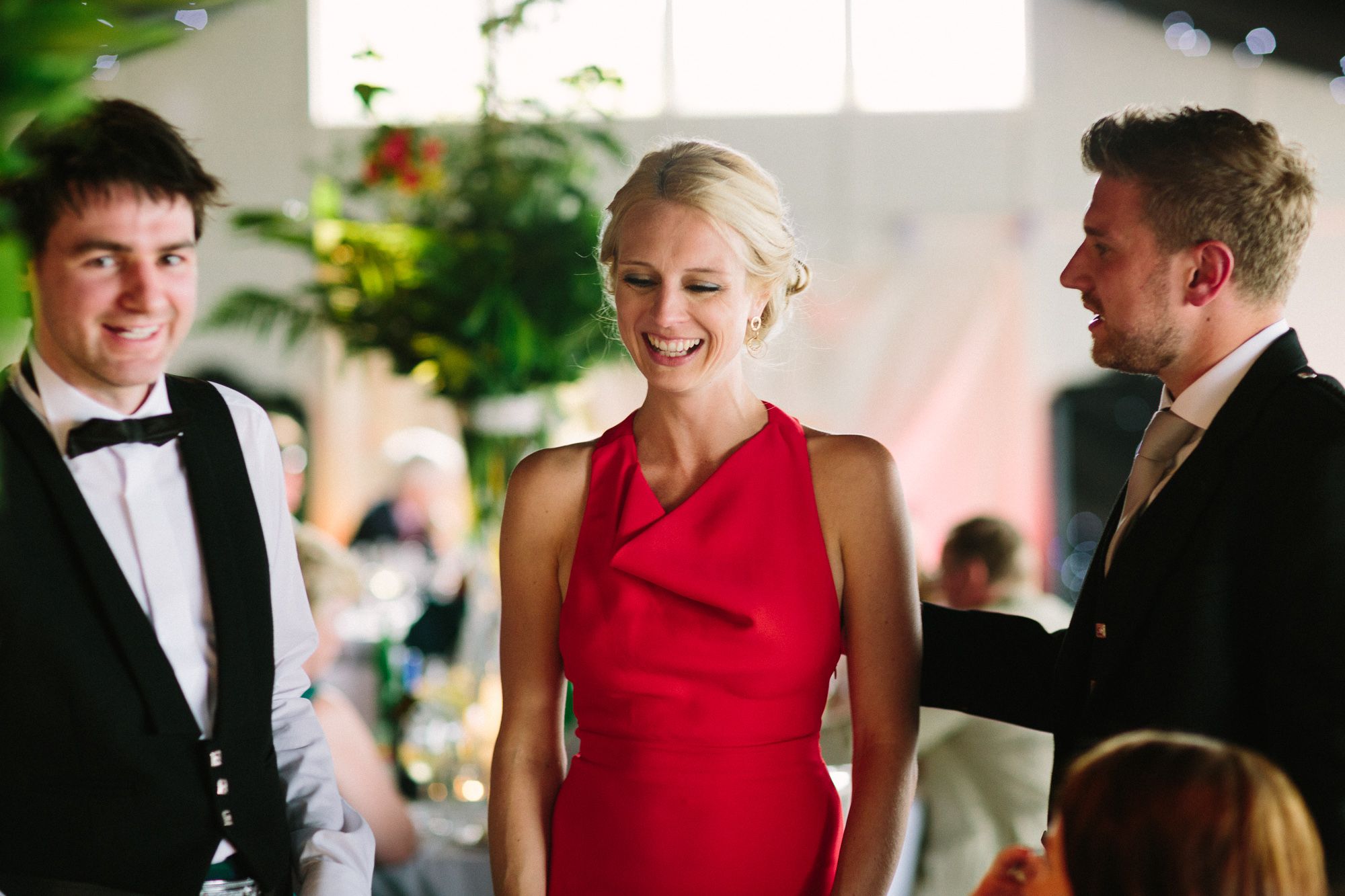 Bride and groom at the Waterside Pavilion of Archerfield House