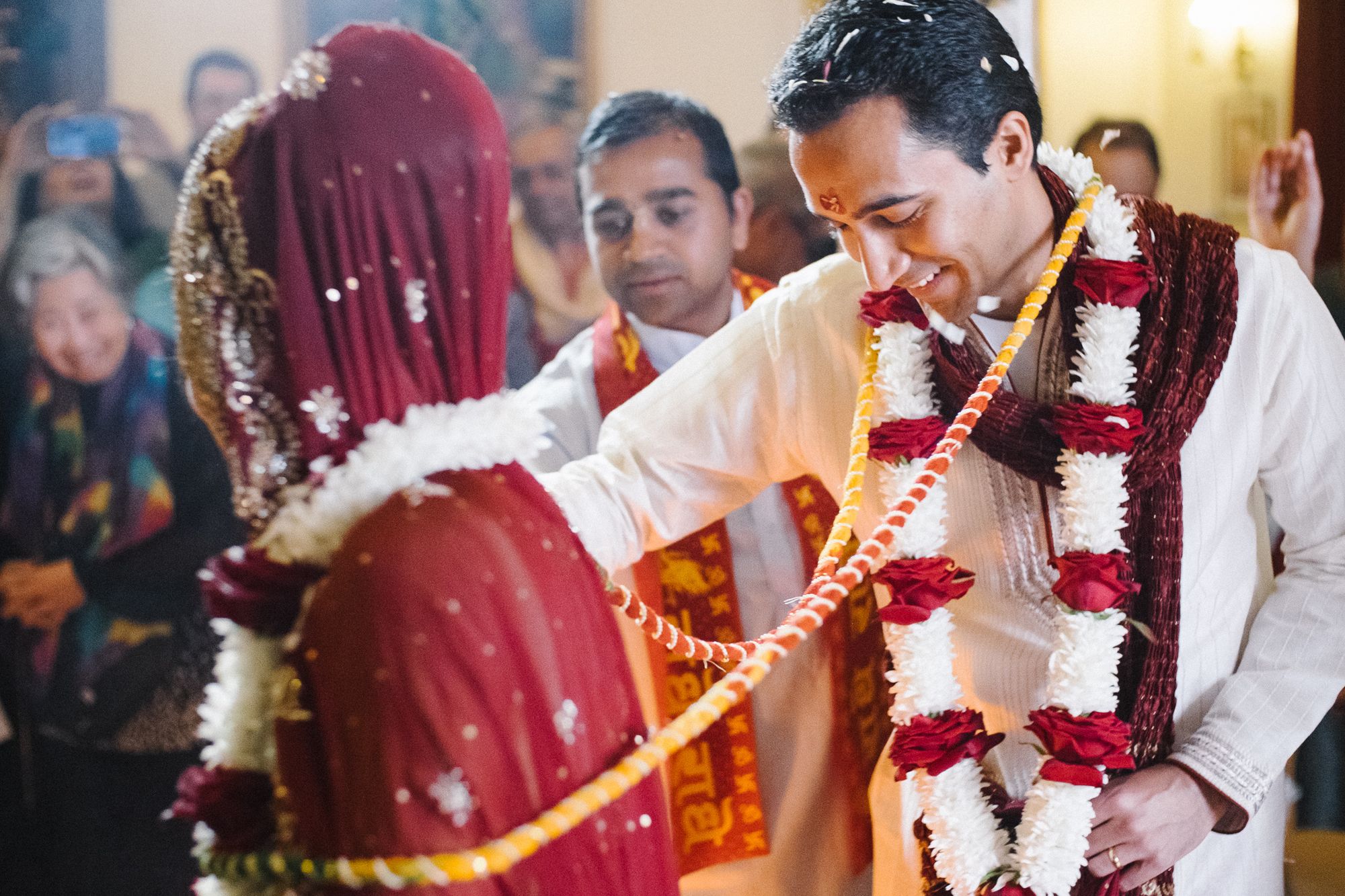 Hindu wedding ceremony bride and groom