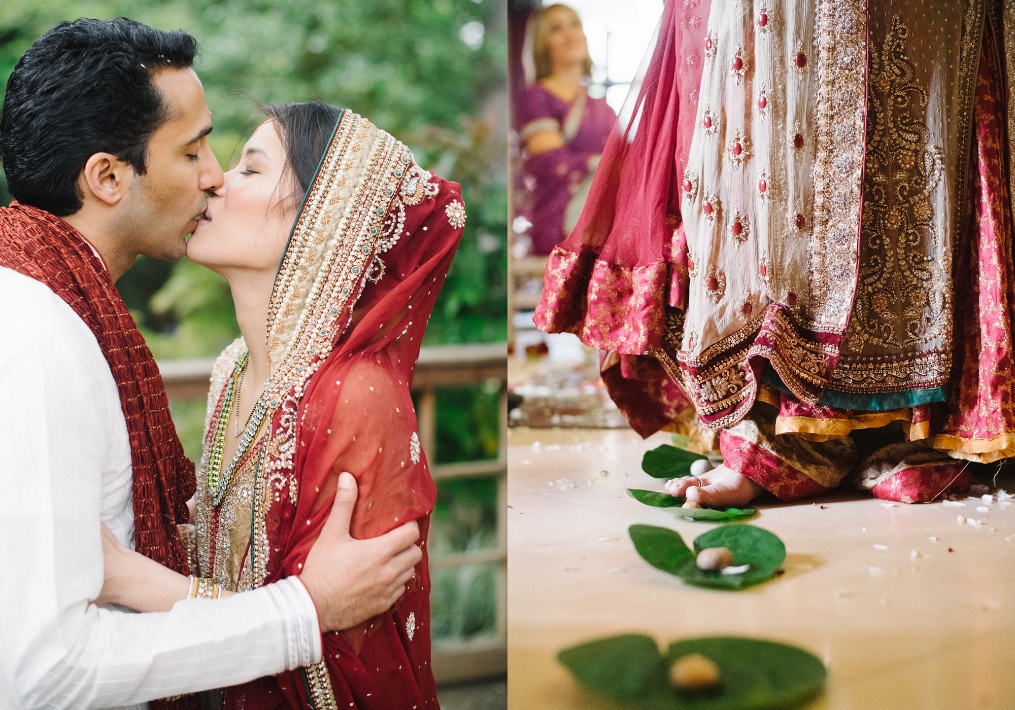 Chinese and Indian wedding couple portrait