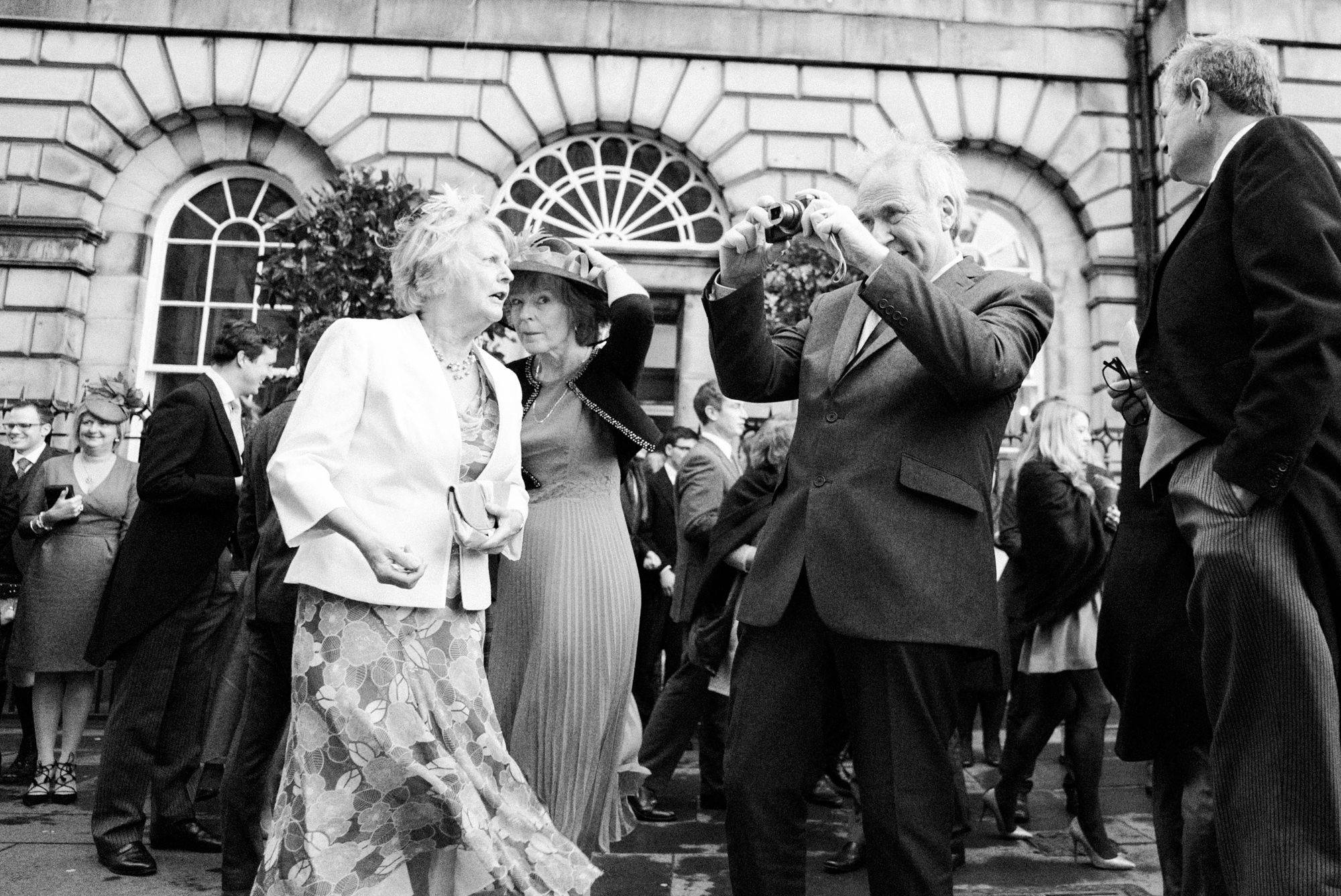 Wedding guests at The Signet Library Edinburgh