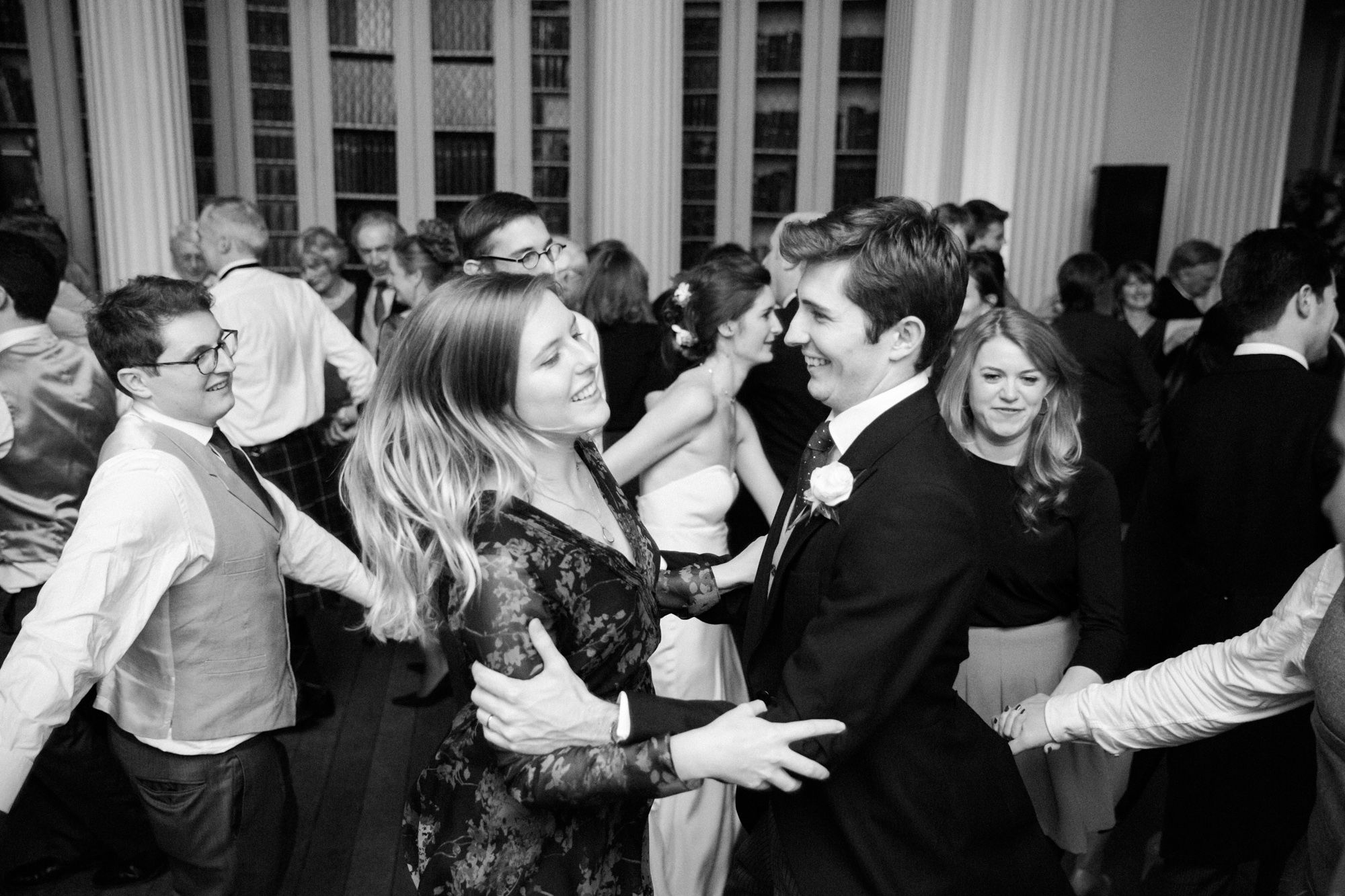 Wedding guests at The Signet Library Edinburgh