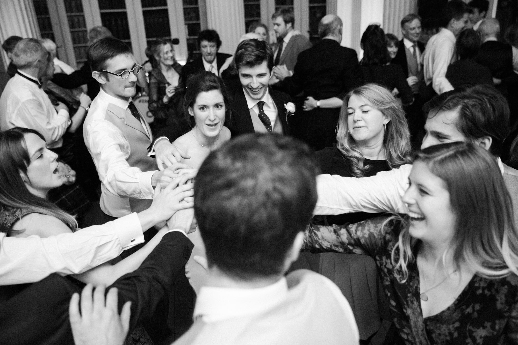 Wedding guests at The Signet Library Edinburgh