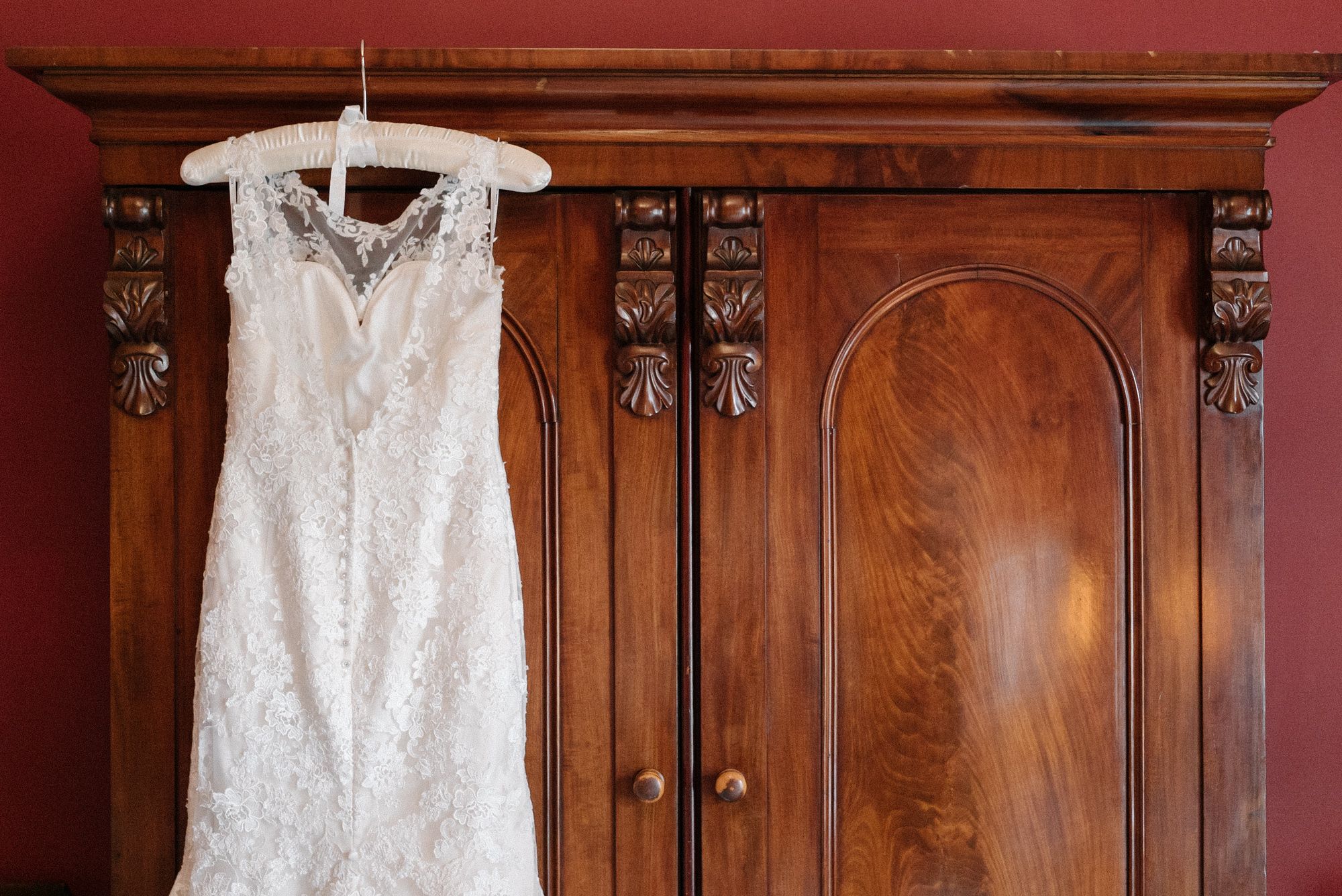 Bridal wedding dress details