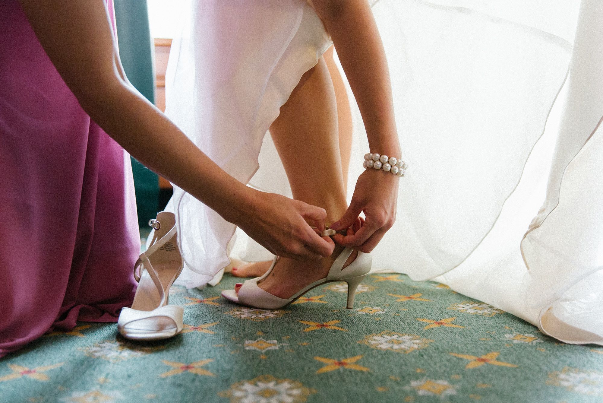 Wedding dress and shoes