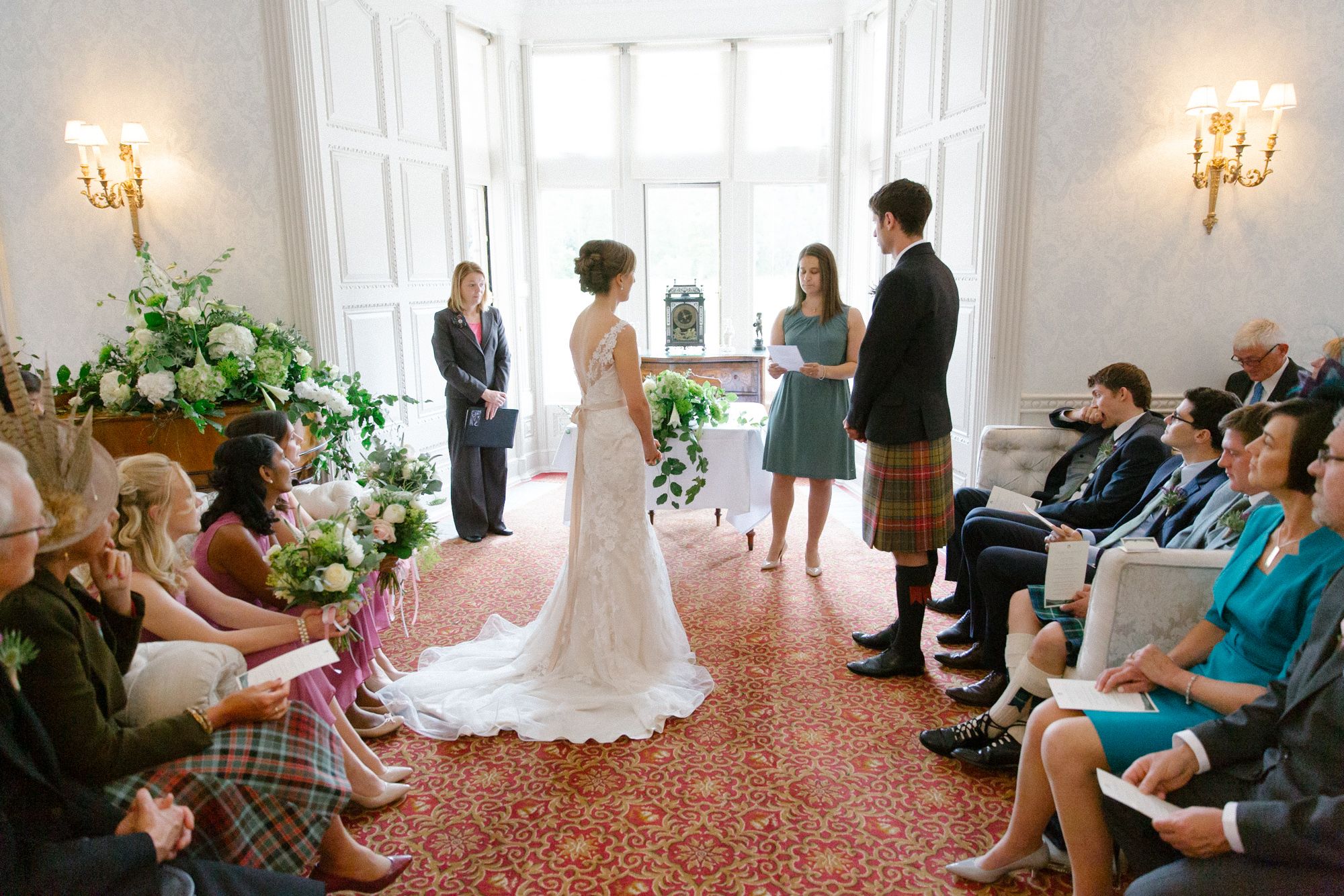 Wedding ceremony at Mar Lodge Estate