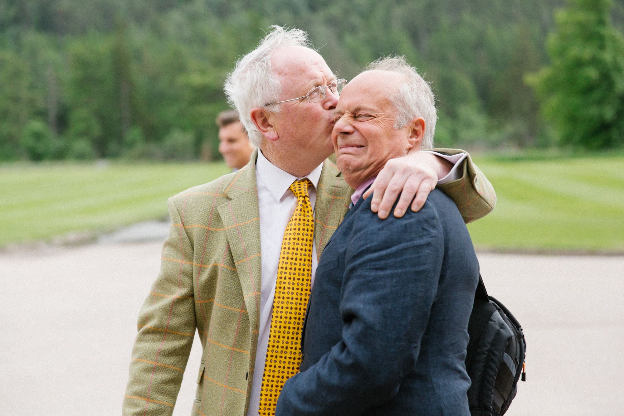 Wedding guests having fun