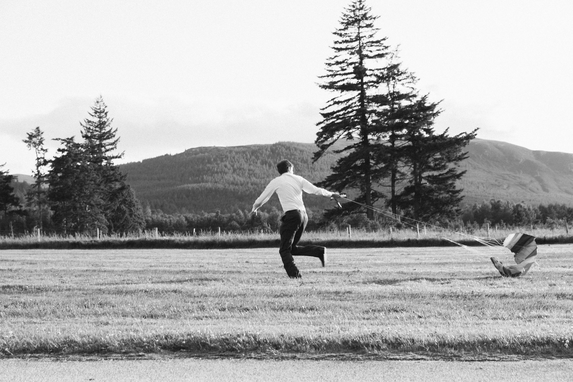 Wedding guest enjoying outdoors