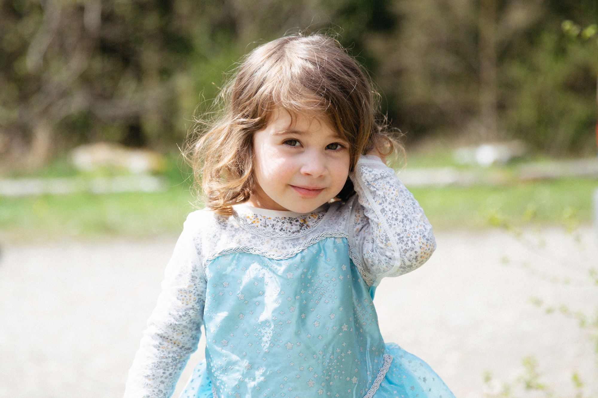 Portrait of little girl at a rustic Perthshire wedding