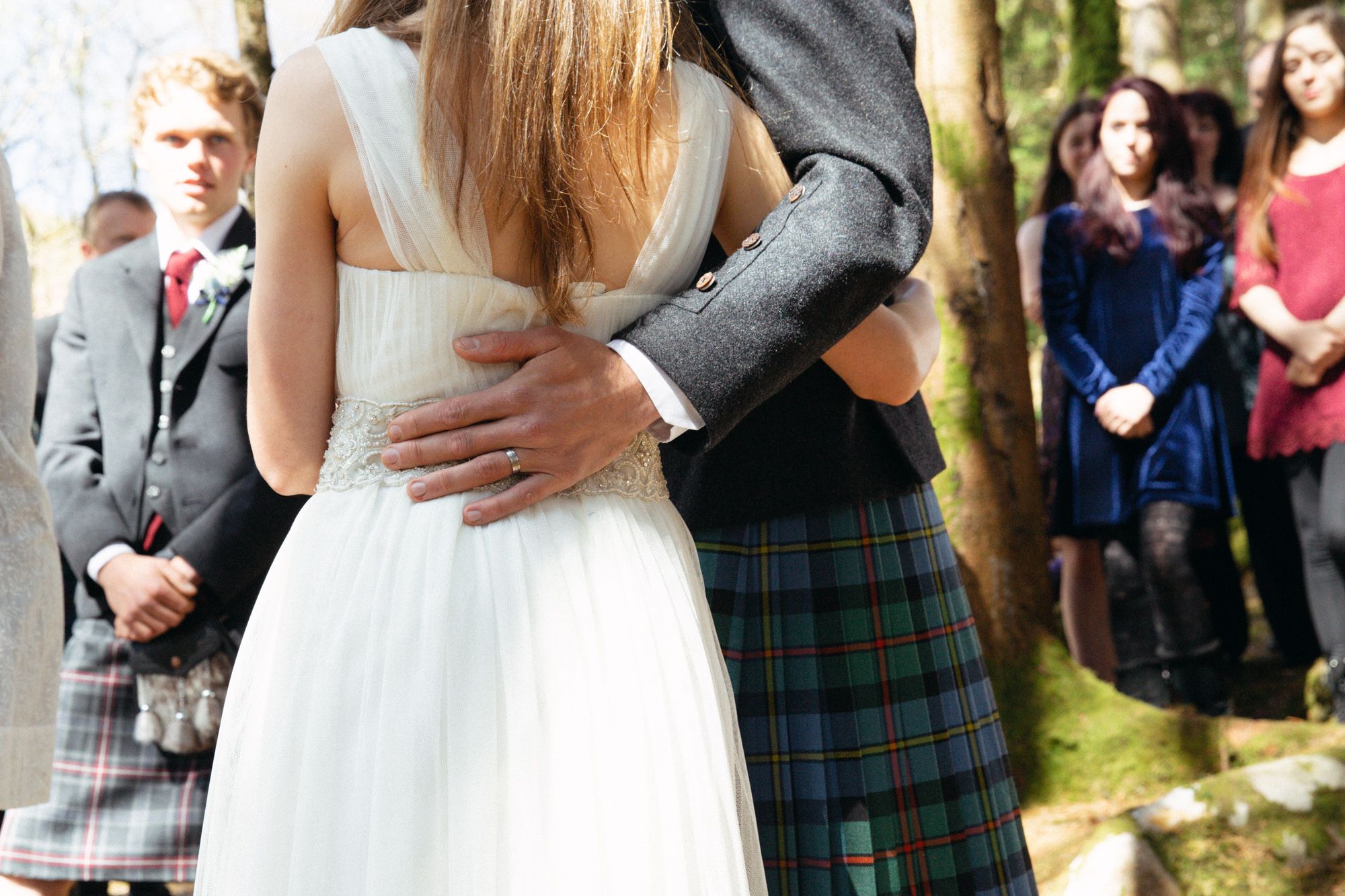 Rustic spring wedding ceremony