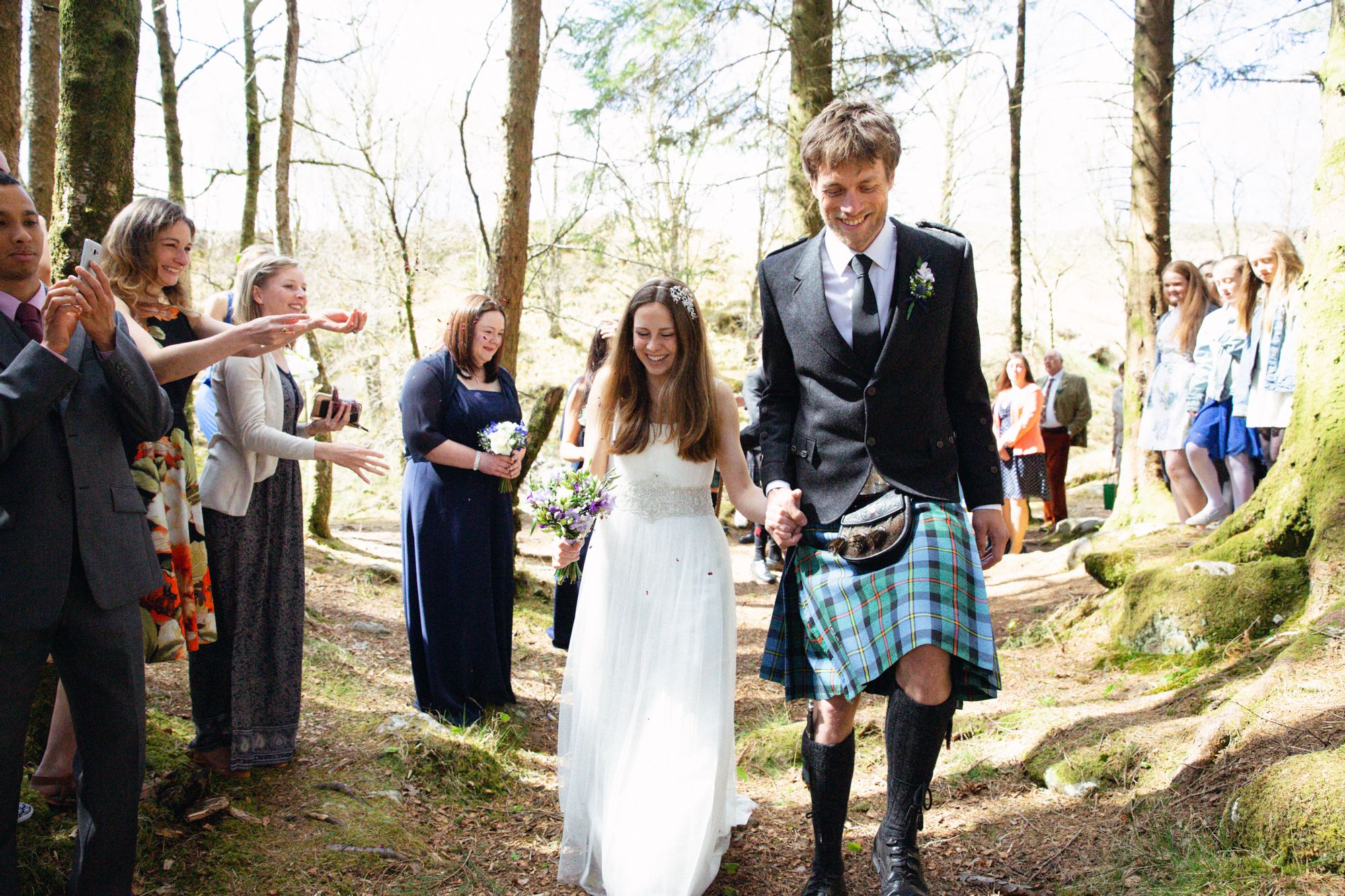 Rural farm wedding ceremony Perthshire Scotland