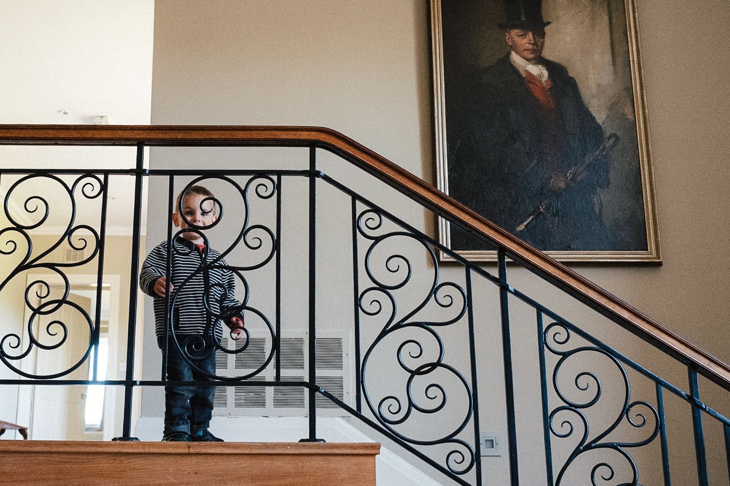 Kid during morning of the wedding day