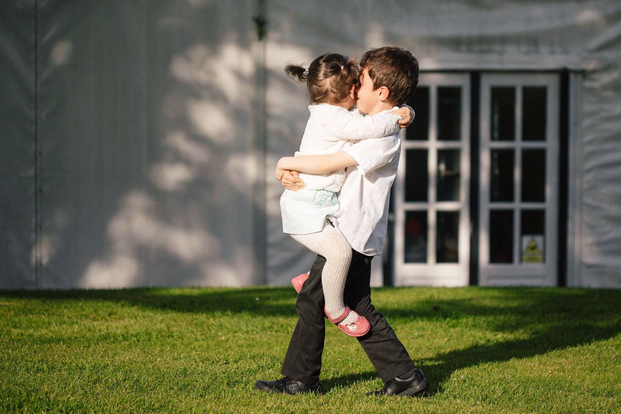 Kids playing at wedding