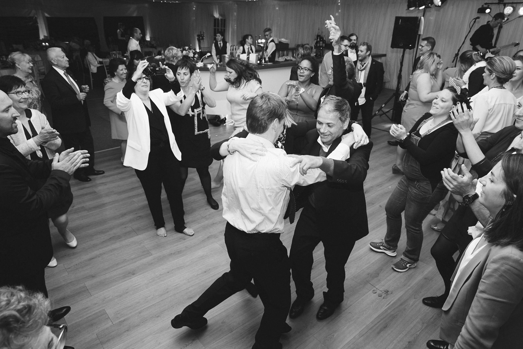 People dance at wedding
