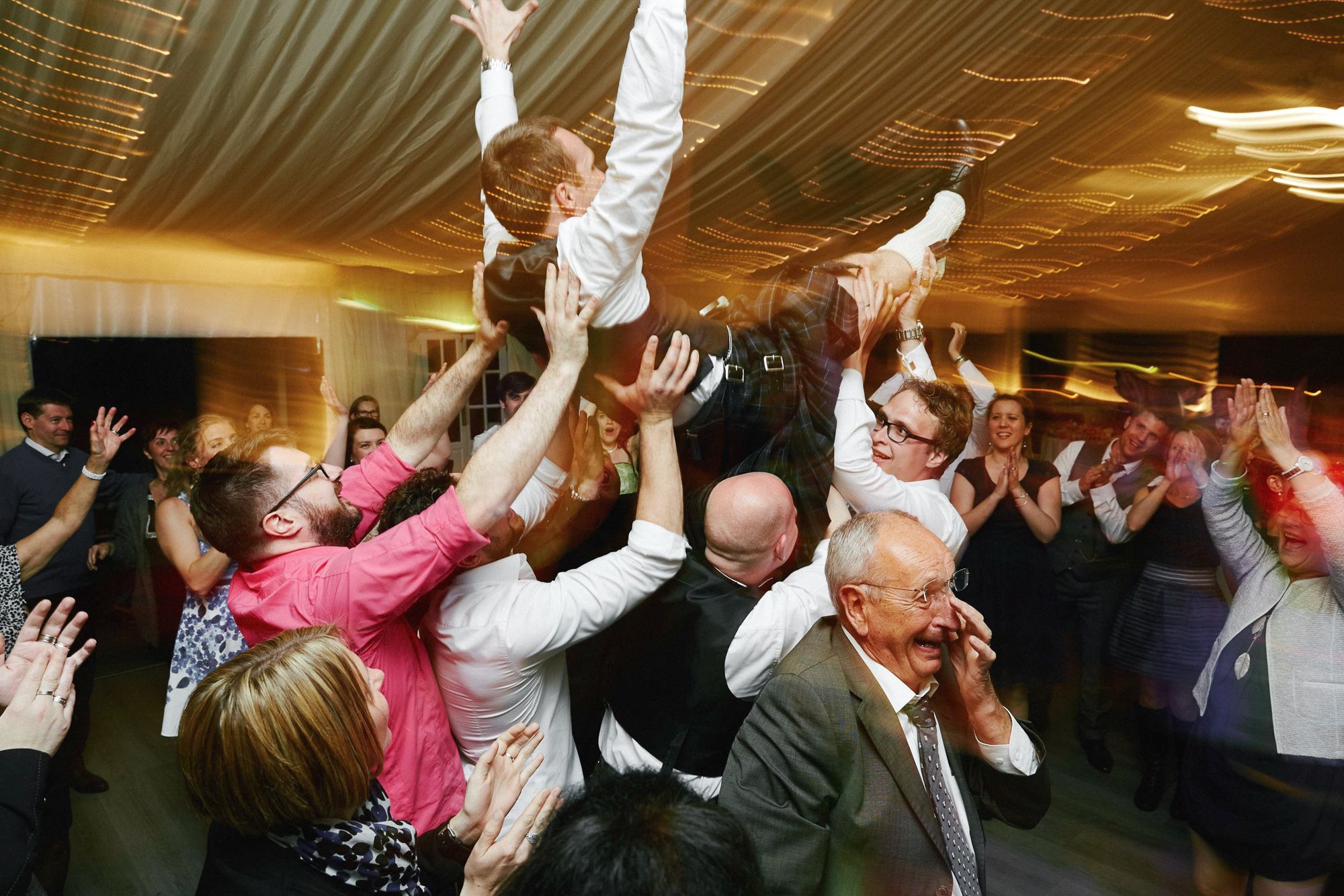 Dance party at French wedding