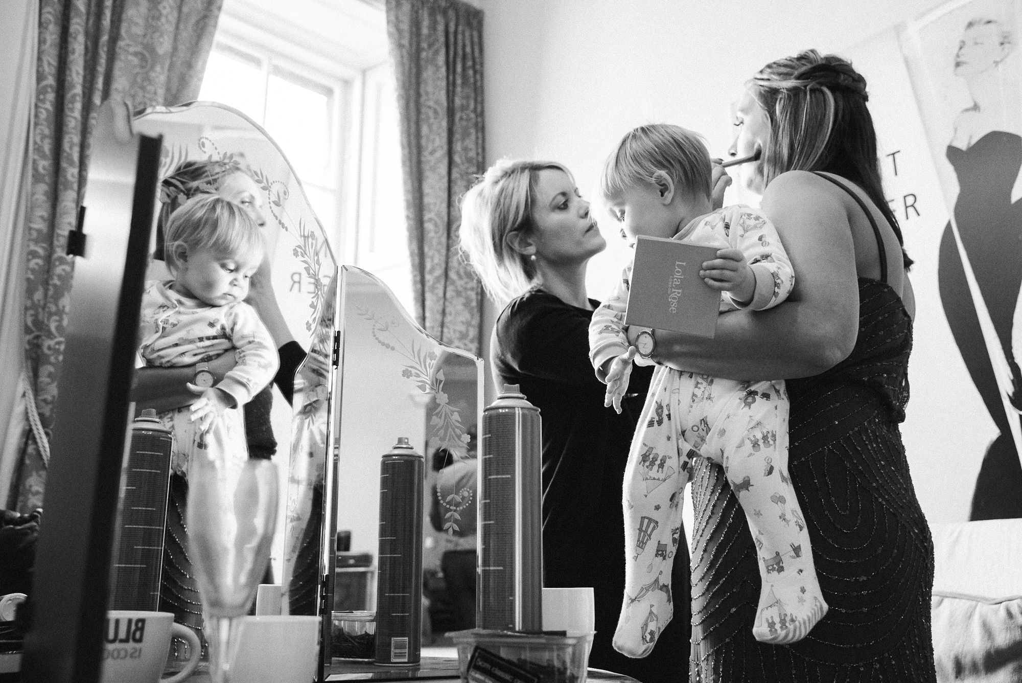 bridal preparations bridesmaid getting ready