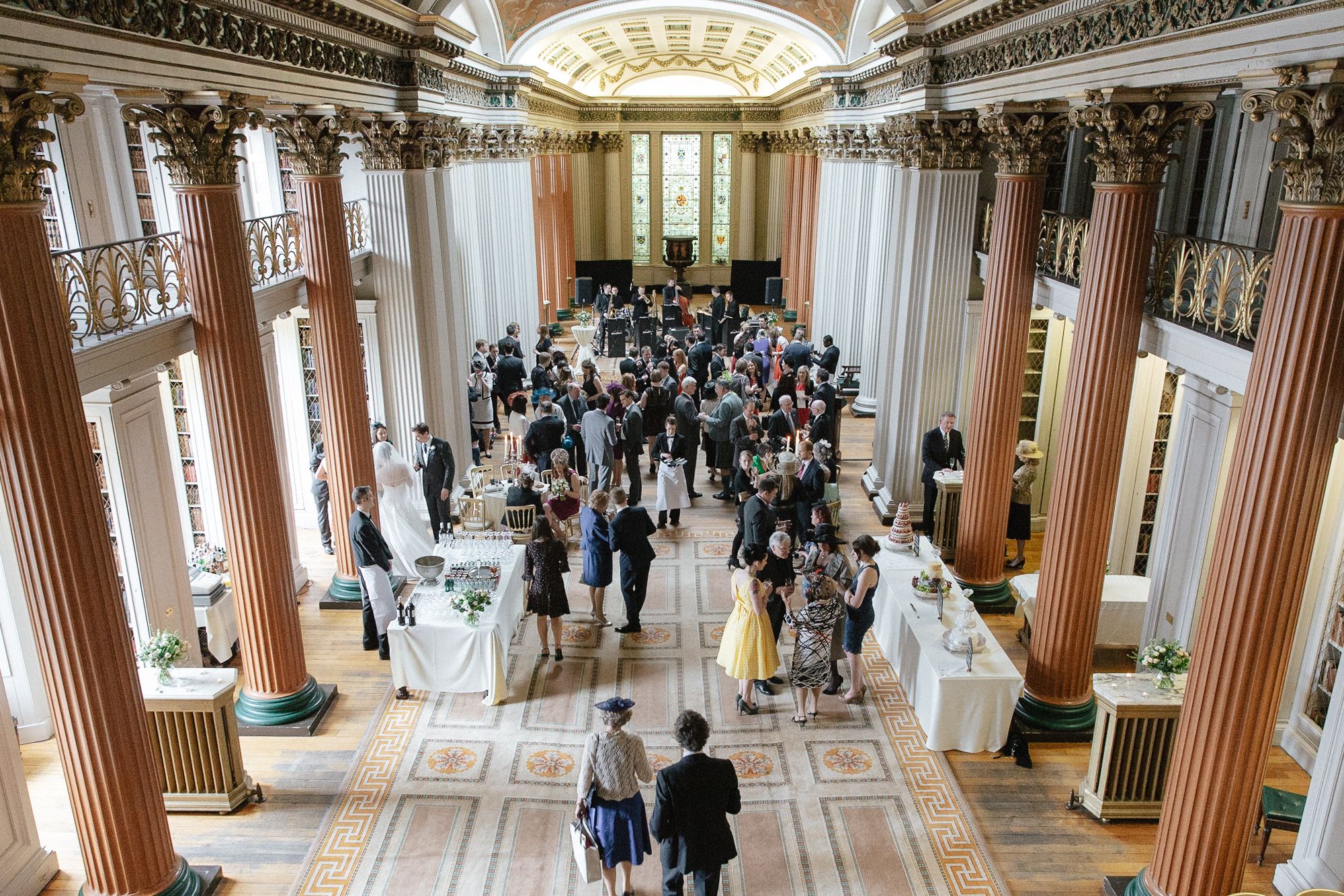 The Signet Library Edinburgh wedding reception guests